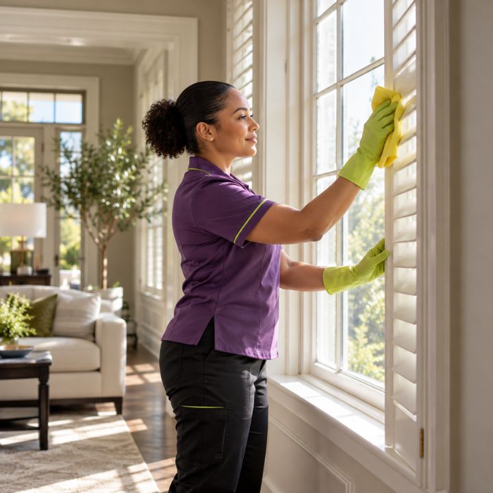 Lilac Cleaning Services team preparing for a professional cleaning job